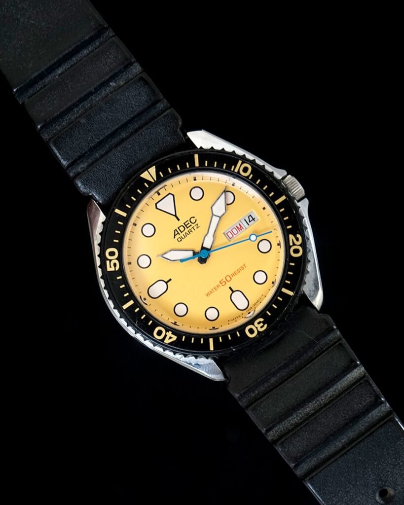 Vintage Citizen ADEC Divers Yellow 1990's