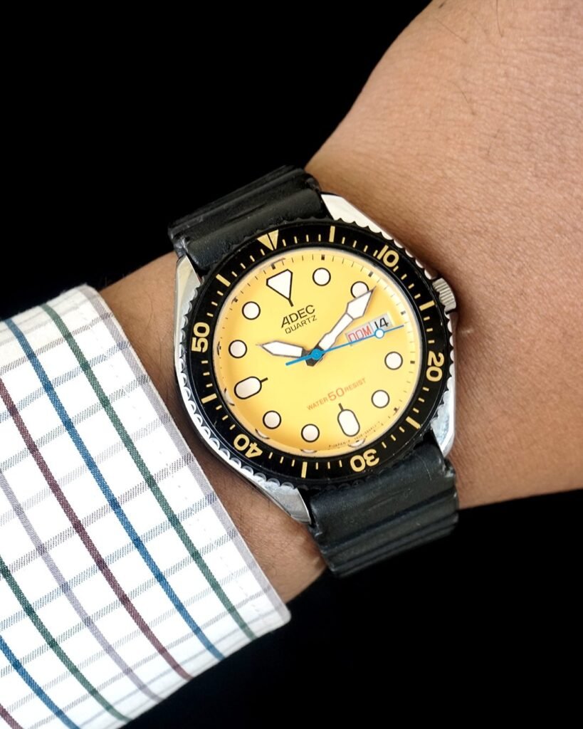 Vintage Citizen ADEC Divers Yellow 1990's