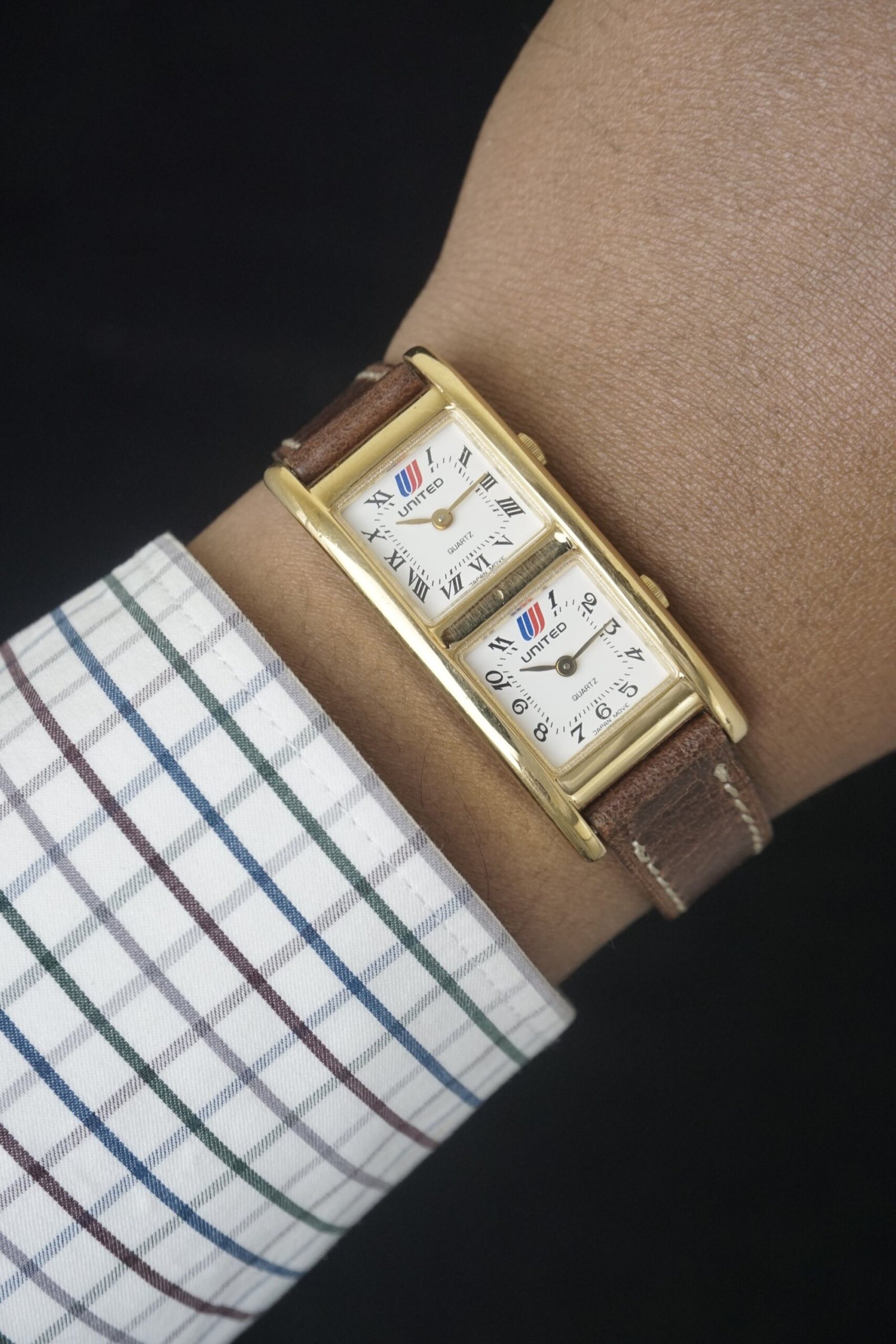 United Airlines Dualtime Tank Traveller Watch - Image 1
