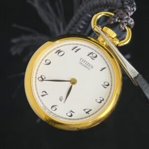 Citizen Pocket Watch Floral Case - Image 2
