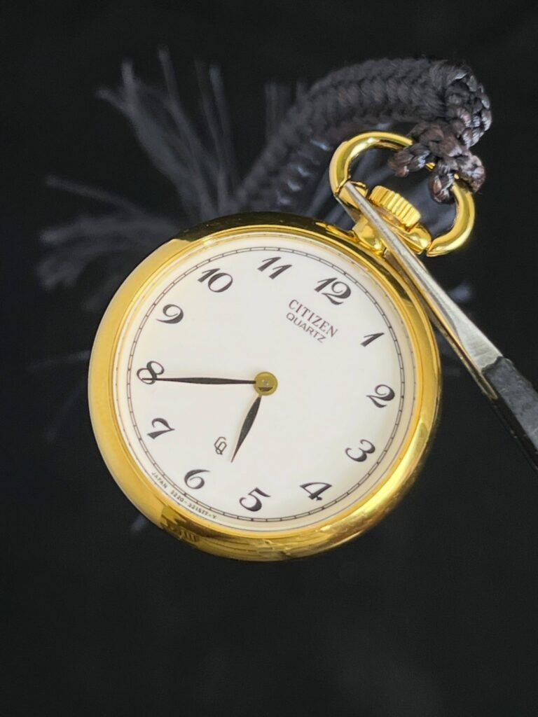 Citizen Pocket Watch Floral Case